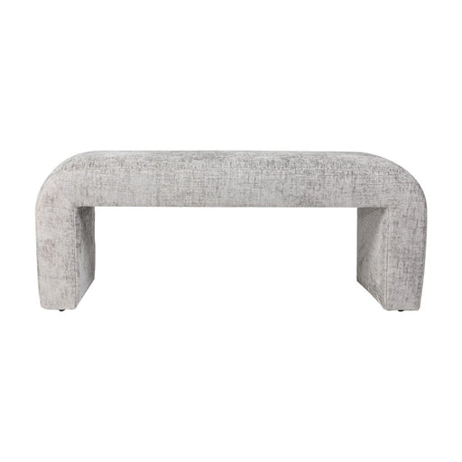 Jofran Sophia Modern Luxury Curved Upholstered Jacquard Bench - Small in Grey image