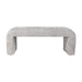 Jofran Sophia Modern Luxury Curved Upholstered Jacquard Bench - Small in Grey image