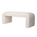 Jofran Sophia Modern Luxury Curved Upholstered Jacquard Bench - Small in Natural - Holmwood's Furniture & Design Center (Somersworth, NH)