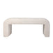 Jofran Sophia Modern Luxury Curved Upholstered Jacquard Bench - Small in Natural image