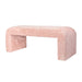 Jofran Sophia Modern Luxury Curved Upholstered Jacquard Bench - Small in Pink - Holmwood's Furniture & Design Center (Somersworth, NH)