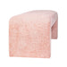 Jofran Sophia Modern Luxury Curved Upholstered Jacquard Bench - Small in Pink - Holmwood's Furniture & Design Center (Somersworth, NH)
