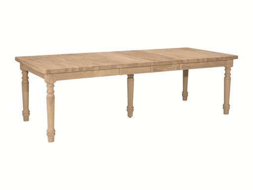 John Thomas Unfinished Farmhouse Table (Top only) / Turned Legs (Set of 5) - Holmwood's Furniture & Design Center (Somersworth, NH)