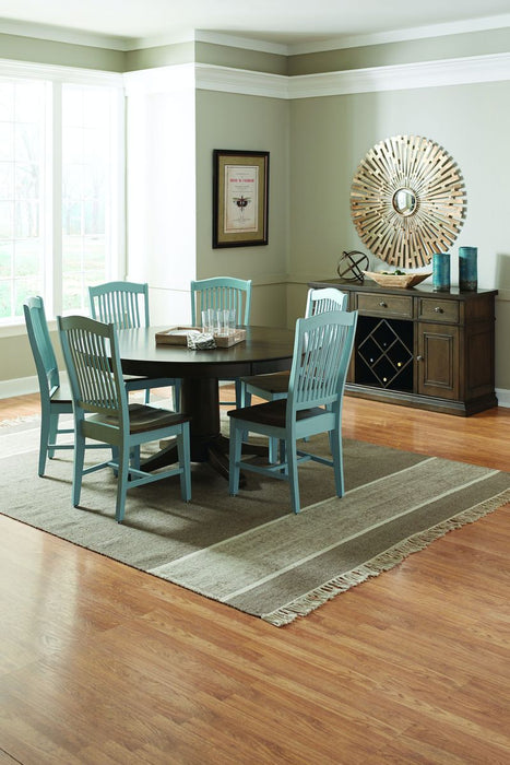 John Thomas Unfinished 60'' Table (top only) / 10'' Transitional Pedestal - Holmwood's Furniture & Design Center (Somersworth, NH)