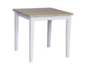 John Thomas Furniture Dining Essentials 30" Square Table in White/Natural - Holmwood's Furniture & Design Center (Somersworth, NH)