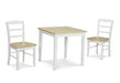 John Thomas Furniture Dining Essentials 30" Square Table in White/Natural - Holmwood's Furniture & Design Center (Somersworth, NH)