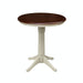 John Thomas Dining Essentials 30'' Pedestal Espresso/Almond image