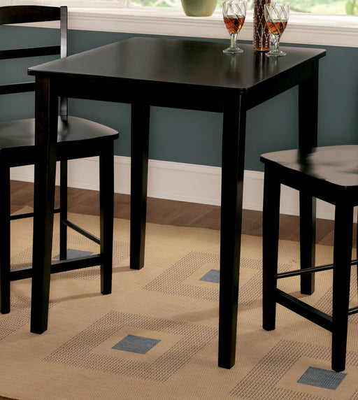 John Thomas Furniture Dining Essentials Square Pub Table in Black-36S - Holmwood's Furniture & Design Center (Somersworth, NH)