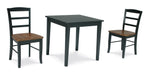 John Thomas Furniture Dining Essentials Square Pub Table in Black/Cherry-36S image