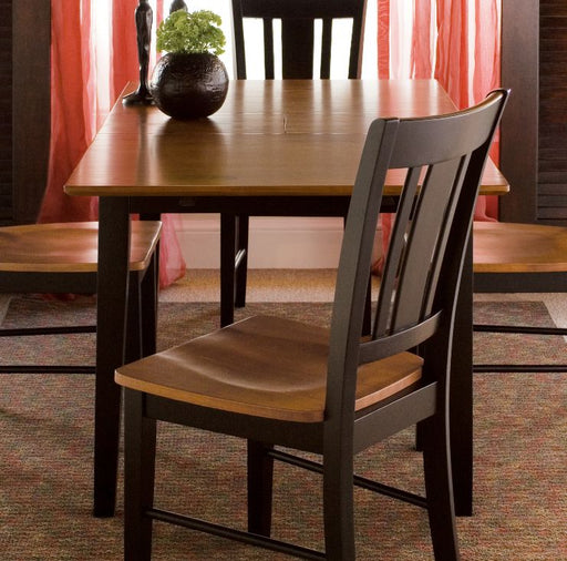 John Thomas Furniture Dining Essentials 60" Rectangular Dining Table in Black/Cherry-30S - Holmwood's Furniture & Design Center (Somersworth, NH)