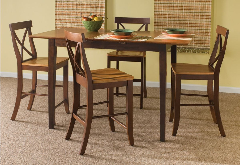 John Thomas Furniture Dining Essentials 60" Rectangular Dining Table in Cinnamon & Espresso-30S image