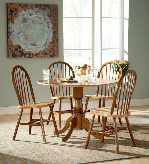 John Thomas Furniture Dining Essentials 42" Dropleaf Round Table in Espresso - Holmwood's Furniture & Design Center (Somersworth, NH)
