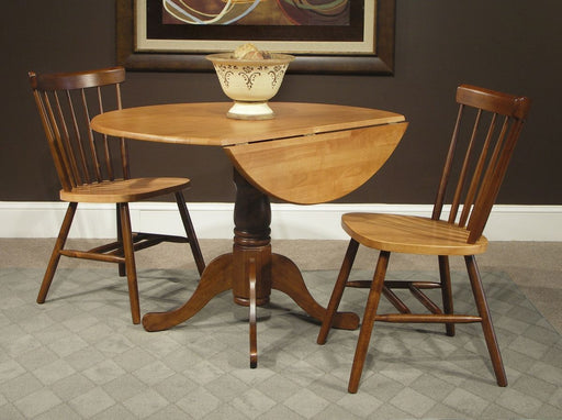 John Thomas Furniture Dining Essentials 42" Dropleaf Round Table in Espresso image