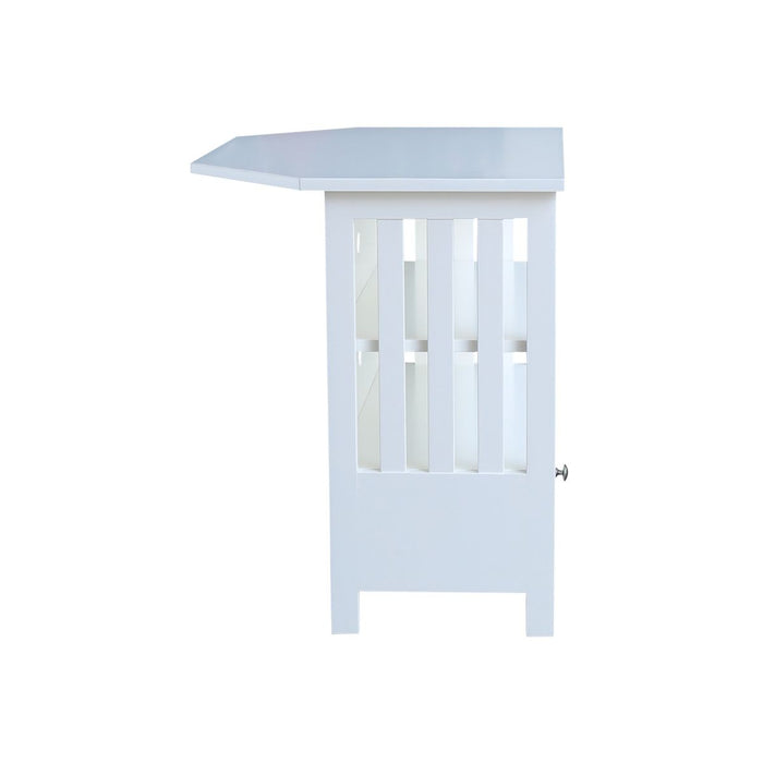 John Thomas Destinations Mission Corner TV Stand Pure White - Holmwood's Furniture & Design Center (Somersworth, NH)