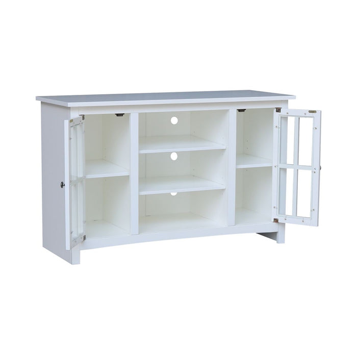 John Thomas Destinations 48'' TV Stand Pure White - Holmwood's Furniture & Design Center (Somersworth, NH)