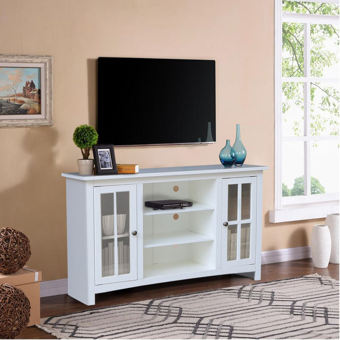 John Thomas Destinations 48'' TV Stand Pure White - Holmwood's Furniture & Design Center (Somersworth, NH)