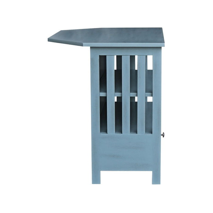 John Thomas Destinations Mission Corner TV Stand Ocean Blue - Holmwood's Furniture & Design Center (Somersworth, NH)