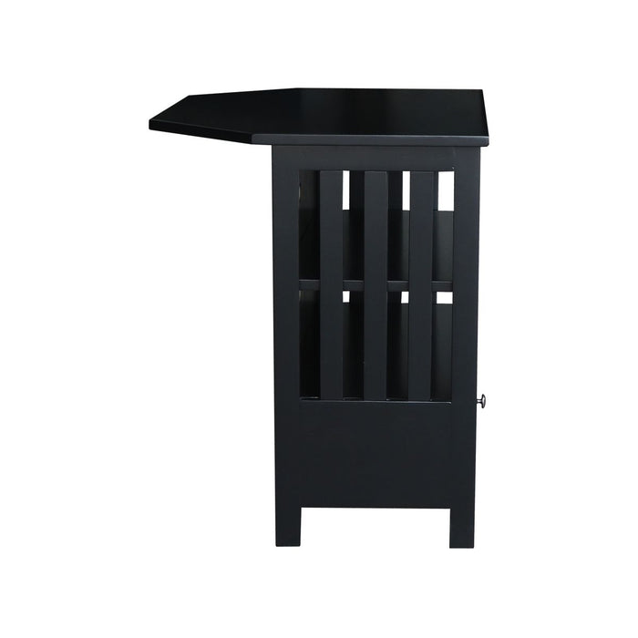 John Thomas Destinations Mission Corner TV Stand Solid Black - Holmwood's Furniture & Design Center (Somersworth, NH)